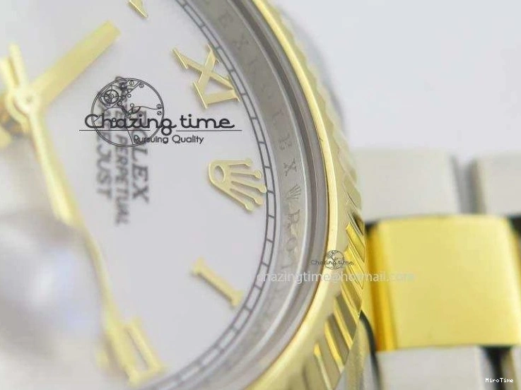 MiroTime 0404 DateJust II 116333 SS YG 41mm EW Best Edition White Dial Roman Markers On SS Bracelet A Casual 3821